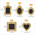 Juego de marcos dorados de resina con dimensiones para decoración de pared elegante - Estilo A Decoración Colgante Dorada - 5 Piezas/Paquete