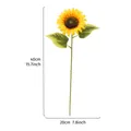 Lifelike artificial sunflower stem 40cm high for Thanksgiving DIY flower arrangements - Single Sunflower / Yellow
