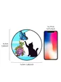 Comprehensive size specifications for cat and butterfly moon decorative suncatcher - Acrylic Pendant - Blue Moon Black Cat