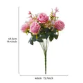 Bouquet de roses roses artificielles, dimensions 49,5x40cm pour mariage. - Rose