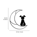 Modern Halloween decorative dog on crescent moon wall hanging ornament with dimensions - Acrylic Pendant - Crescent Moon Black Dog