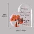 Adorno de acrílico en forma de corazón con diseño de tulipanes y frase, 10 cm - Corazón - Orquídea / 10x10cm