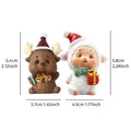 Christmas reindeer and lamb figurines set for festive home desktop decor with dimensions - Reindeer and Lamb Christmas Set / Two-Piece Set