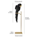 European style creative resin parrot sculpture on gold metal stand for elegant home decor - L / Black