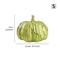 Dimensions de la figurine de citrouille verte à texture de feuilles pour la décoration - Bas S / Vert