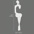 Figurine de penseur assis abstrait blanc moderne pour décoration intérieure 16cm - Écoutez De La Musique / Blanc