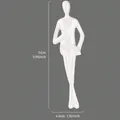 Élégante figurine de personnage abstrait blanc pour décoration, hauteur 15cm 5,9po - Bouquet de mariée / Blanc