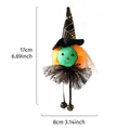 Lindo adorno colgante de bruja de Halloween con sombrero dorado y pequeñas campanas - Colgante de Campana de Fantasma Verde