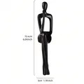 Figurine de penseur assis abstraite noire pour décoration d'intérieur minimaliste 15,4cm - Soutien du Visage / Noir