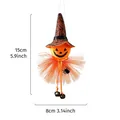 Adorno colgante de calabaza bruja para Halloween con araña y cascabeles, 15x8cm - Colgante de Campana de Calabaza