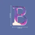 Decorazione lettera B in acrilico colorato e vivace con misure precise di 6,6 x 4,9 cm - Lettera B / Iridescente