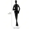 Sculpture moderne de figurine abstraite noire assise pour décoration, 15 cm de hauteur - Bouquet de mariée / Noir