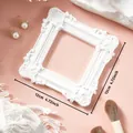 White vintage European style embossed decorative frame 12x12cm for photography props - Prop A-White (Square) / 12cm x 12cm
