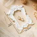 Elegante witte Europese vintage reliëflijst voor DIY-wanddecoratie en fotorekwisieten - Prop B / Klein (13.1cmx9cm) / Wit