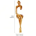 Statue de penseur abstrait doré moderne pour décoration intérieure de maison 16 cm - Écoutez De La Musique / Or