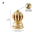 Base de mástil de bandera europea dorada con forma de calabaza, decoración mesa - Forma de Calabaza (A) / Dorado
