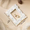 Vintage Europese stijl witte reliëf decoratieve lijst foto rekwisiet 9,7x7,8 cm - Prop F / Klein (9.7cmx7.8cm) / Wit