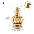 Terminal de asta de bandera estilo calabaza dorada, 12,5 cm altura, para decoración - Forma de Jarrón (B) / Dorado
