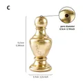Base de asta dorada de estilo europeo con medidas detalladas y diámetro de orificio de 0,5 cm - Forma de Jarra (C) / Dorado