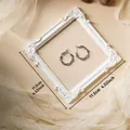 White vintage embossed relief frame photography prop 11.5x11.5cm for DIY wall decor - Prop H-White (Square Relief)