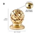Remate decorativo dorado para mástil de bandera con forma alcachofa, 9,8 cm de alto - Forma de Piña (D) / Dorado