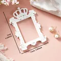 Elegant white European vintage embossed crown photo frame prop for DIY wall decoration - Prop M-White (Crown Window)