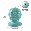 Base decorativa para asta de bandera en forma de alcachofa verde azulado, 9,8x8 cm - Forma de Piña (D) / Azul