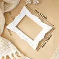 Ornate white embossed baroque style frame shooting prop measuring 11cm by 8.8cm - Prop A82-White (Vintage Rectangular)