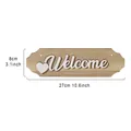 Wooden welcome sign for door and wall decor 27x8cm home hanging plaque - Welcome Style / 27x8cm