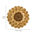 Elegant golden dahlia resin wall hanging decoration in French retro style, 19.7cm size - 19.5cm / Gold