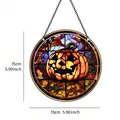 Halloween Kürbis Acryl Hänger Dekoration mit 15cm Durchmesser Größe - 15cm / Kürbis Rundes Ornament