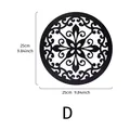 Bohemian round wooden carved wall decor art hanging plaque variant D size 25cm. - Window Lattice Round Plaque Style (D)