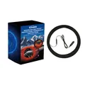 Rayhong beheizbarer Lenkradbezug mit Verpackung und Kfz-Adapterstecker - 1 Stück / 38 cm / Schwarz