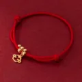S925 silver gold-plated red cord bracelet featuring a Chinese zodiac monkey charm - Zodiac Monkey