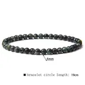 Detailed view of 4mm natural map stone beaded bracelet with 19cm circle length information - 4mm / Rhyolite (Sparrow Stone)