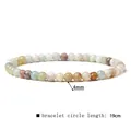 Detailed view showing 4mm bead size and 19cm circle length of this stone bracelet - 4mm / Amazon