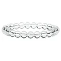 Elegant 8mm clear natural stone beads stretch bracelet for women with transparent polished finish - 19cm / White Crystal