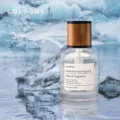 Natural car fragrance diffuser 160ml with wood texture lid on cool ice background - Cologne