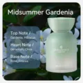 Green frosted car fragrance diffuser bottle with floral scent notes - Star Encounter Series / Gardenia Summer