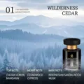 Premium Wilderness Cedar Auto-Aromatherapie Parfüm in eleganter schwarz-goldener Glasflasche - Wildnis Zeder