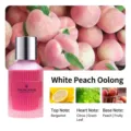 Luxus White Peach Oolong Auto-Parfüm Diffusor in einer mattrosa Glasflasche - Weißer Pfirsich Oolong / Matt Rosa