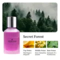 Autoparfümsflasche in Lila, Duft Geheimer Wald mit Noten von Rosa Pfeffer und Rose - Geheimnisvoller Wald / Matt Lila