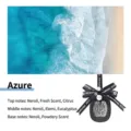 Azure auto aromatherapie hanger met zwarte parel strik en verfrissende bloemige noten - Azuurblauw