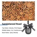 Sandelhout geur auto aromatherapie hanger met een elegant parelmoerstrikontwerp - Sandalwood