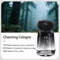 150ml Serenity car aromatherapy glass bottle diffuser in a misty forest background - Enchanting Cologne