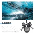 Pendentif d'aromathérapie pour voiture avec nœud en perles et parfum Cologne - Cologne