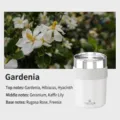 Hochwertiger Auto-Lufterfrischer festes Parfüm mit Gardenienduft und Blumennoten - Gardenie Duft / Weiß