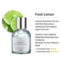 Parfum rafraîchissant au citron pour voiture et maison en flacon de verre élégant - Citron Frais