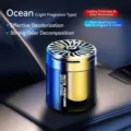 Ozean-Duft fester Auto-Lufterfrischer in blau-goldenen Zylinder, Luxus-Innendekor - Plastikflasche--Ozean (Leicht)