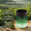 Premium Longjing tea scented car aromatherapy solid balm in a green frosted glass jar, 180g. - Longjing Tea / 180g